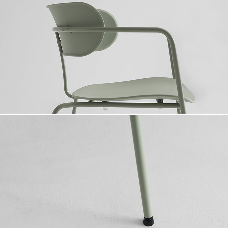 Contemporary Dining Arm Chair Plastic Dining Accent Chair for Home