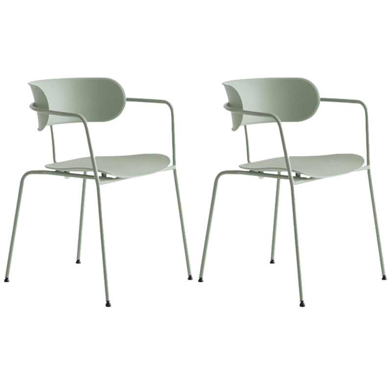 Contemporary Dining Arm Chair Plastic Dining Accent Chair for Home