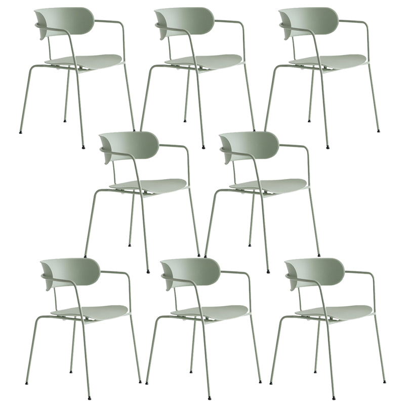 Contemporary Dining Arm Chair Plastic Dining Accent Chair for Home