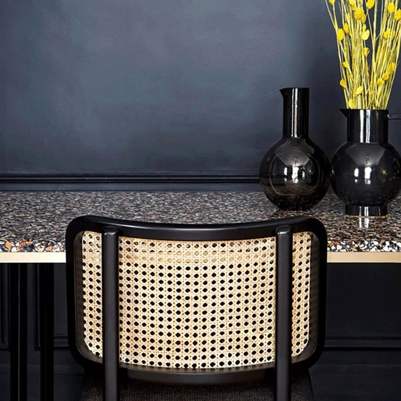 Traditional Style Chair Solid Wood Cane Back Dining Room Chair