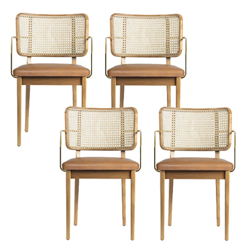 Traditional Style Chair Solid Wood Cane Back Dining Room Chair