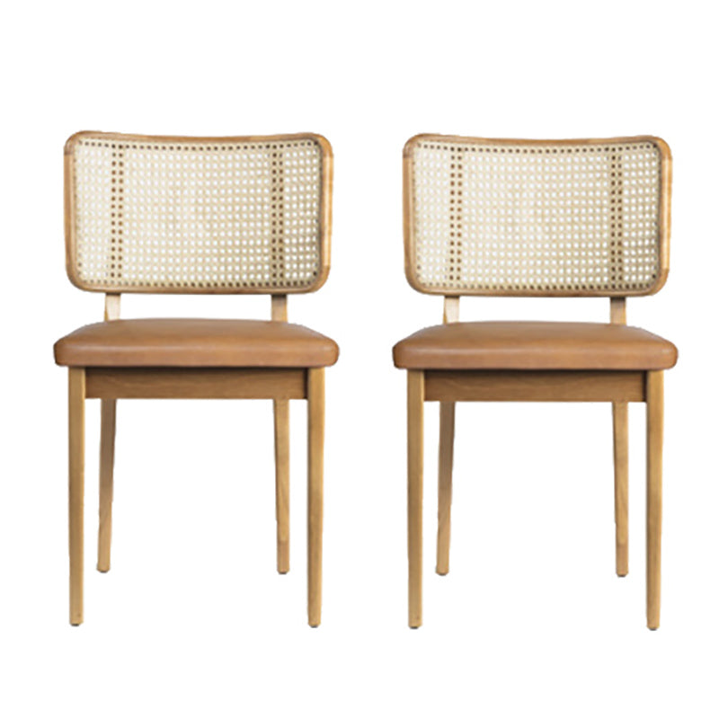 Traditional Style Chair Solid Wood Cane Back Dining Room Chair