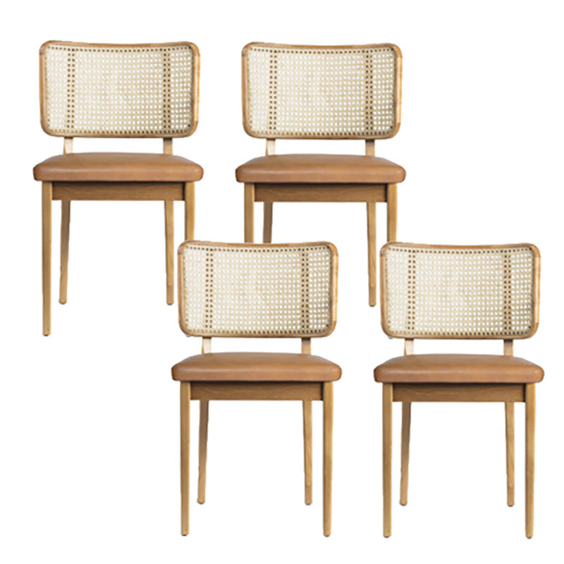 Traditional Style Chair Solid Wood Cane Back Dining Room Chair