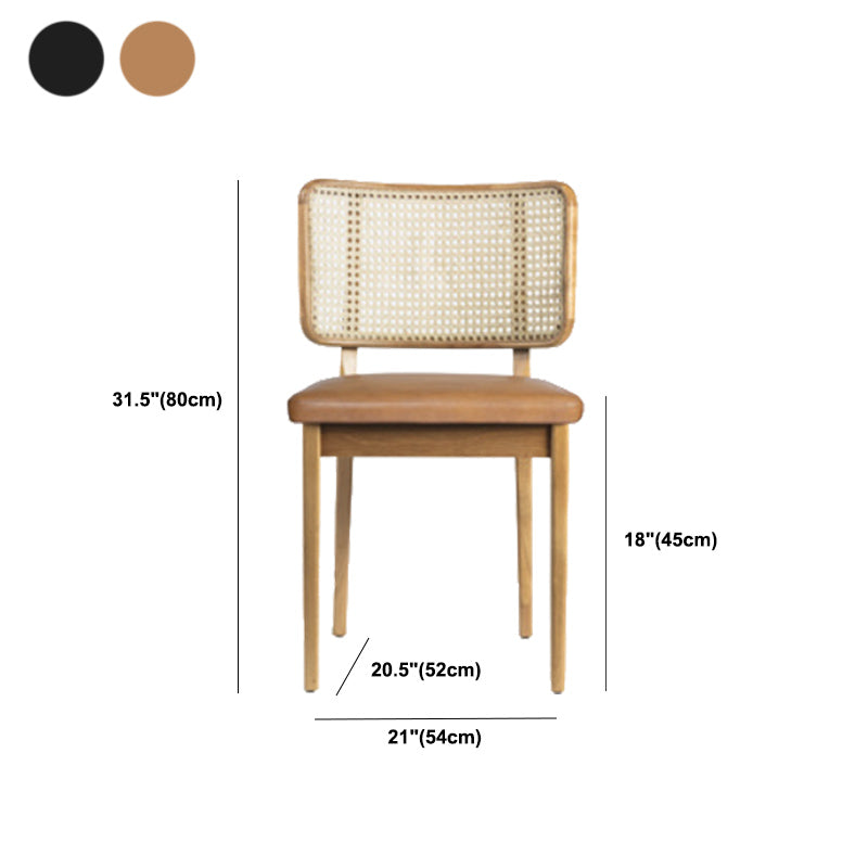Traditional Style Chair Solid Wood Cane Back Dining Room Chair