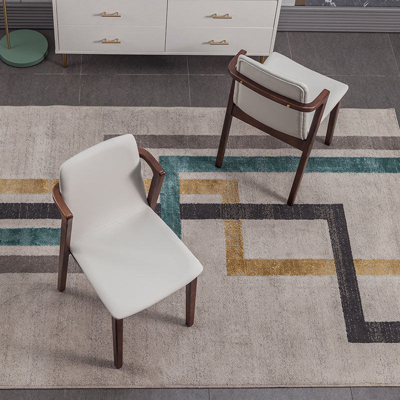 Traditional Solid Wood Dining Room Chair Upholstered Dining Arm Chair