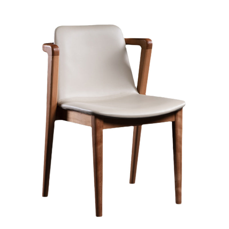 Traditional Solid Wood Dining Room Chair Upholstered Dining Arm Chair