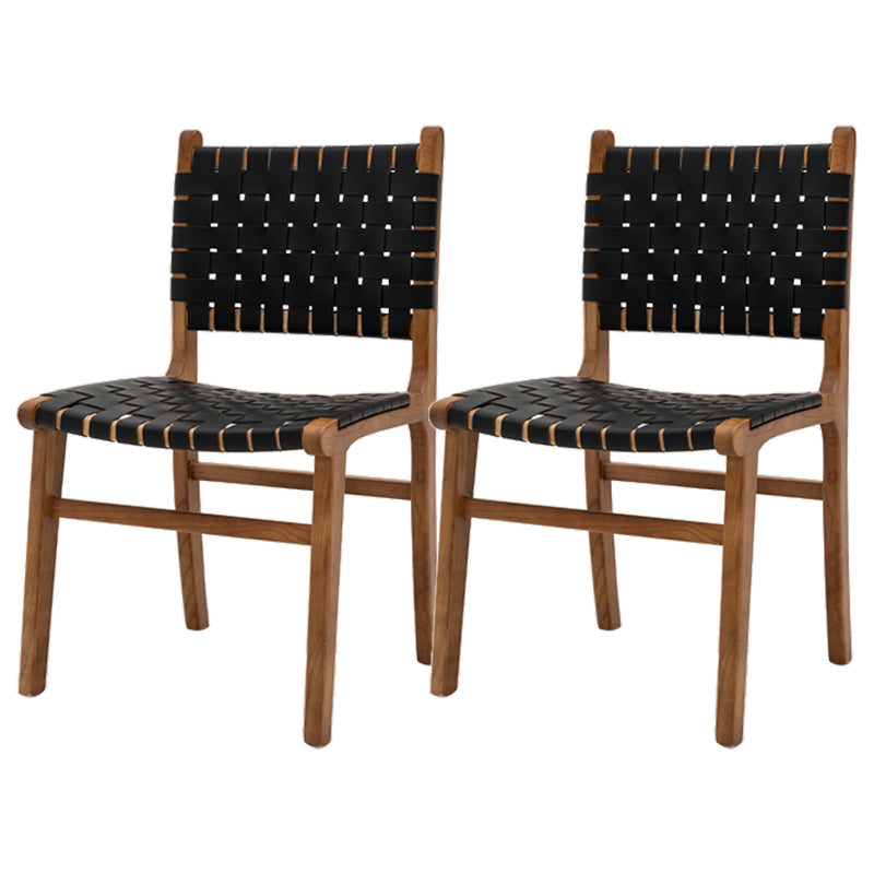 Ash Wood Traditional Dining Chair Open Back Side Chair for Home