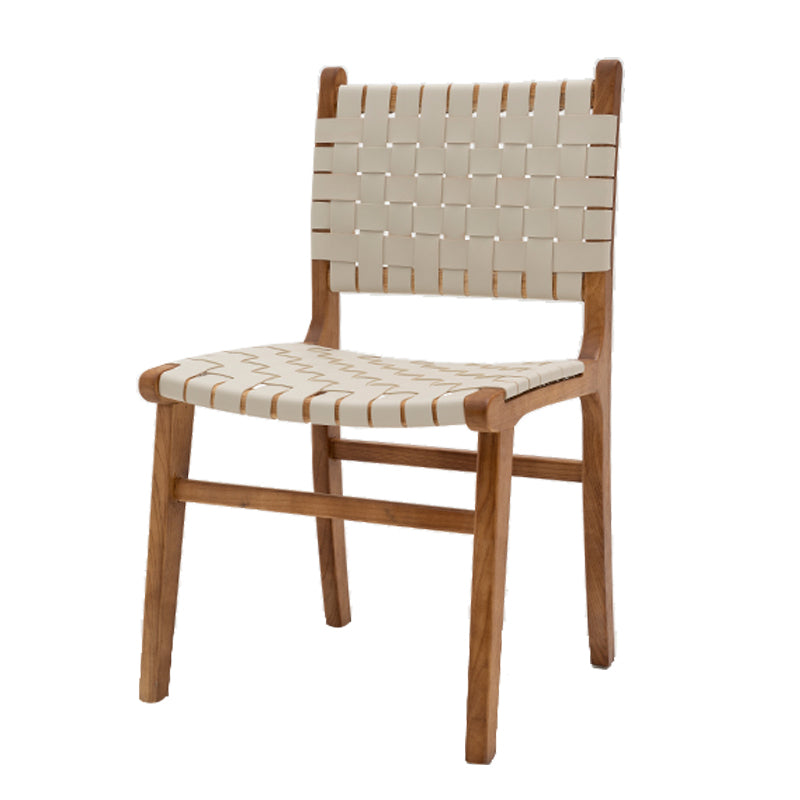 Ash Wood Traditional Dining Chair Open Back Side Chair for Home