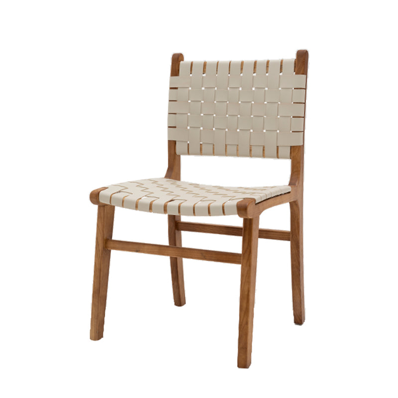 Ash Wood Traditional Dining Chair Open Back Side Chair for Home