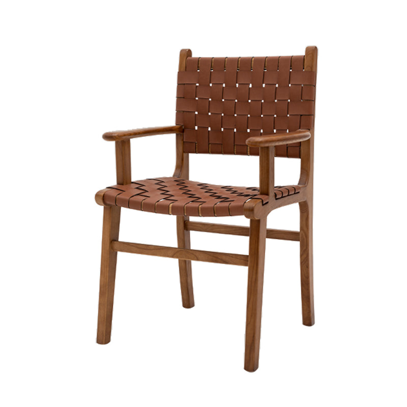 Ash Wood Traditional Dining Chair Open Back Side Chair for Home