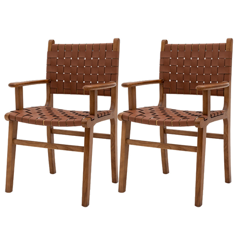 Ash Wood Traditional Dining Chair Open Back Side Chair for Home