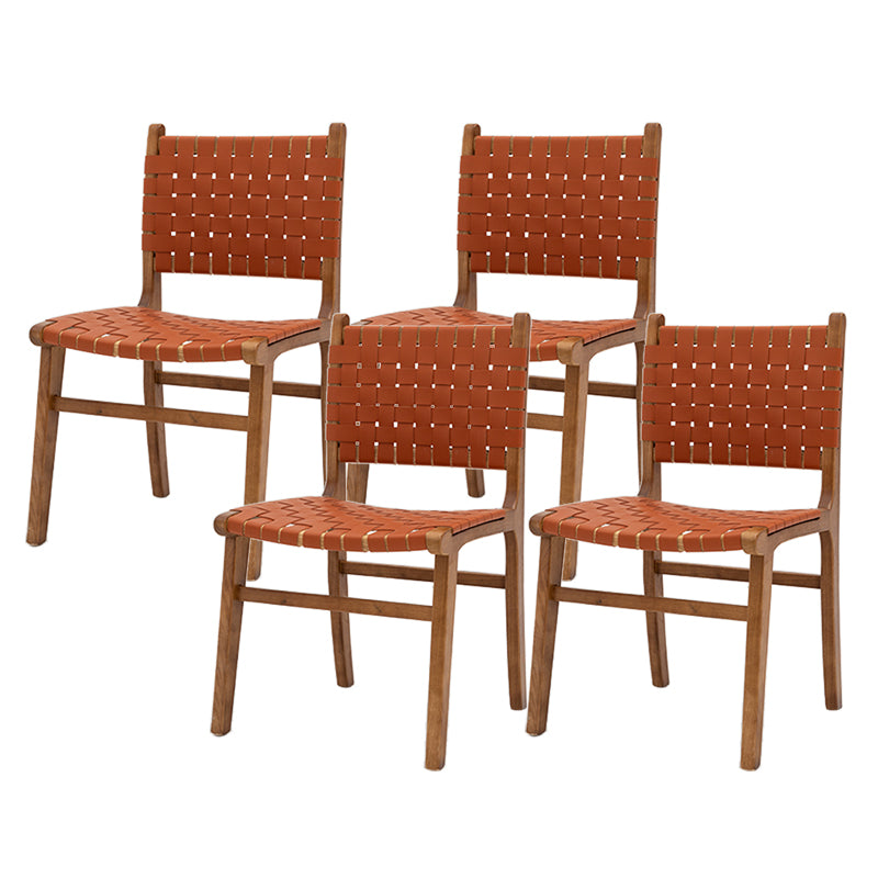 Ash Wood Traditional Dining Chair Open Back Side Chair for Home