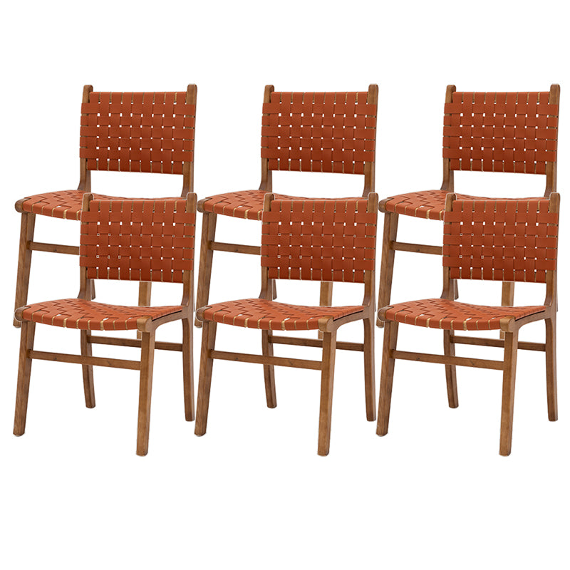 Ash Wood Traditional Dining Chair Open Back Side Chair for Home
