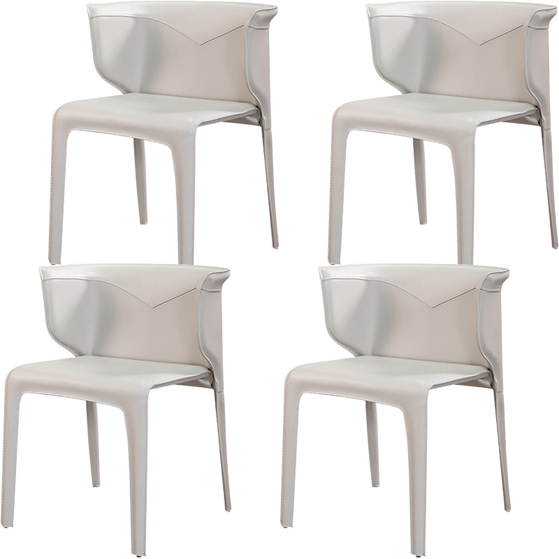 Faux Leather Contemporary Side Chair Matte Finish Home Dining Chair