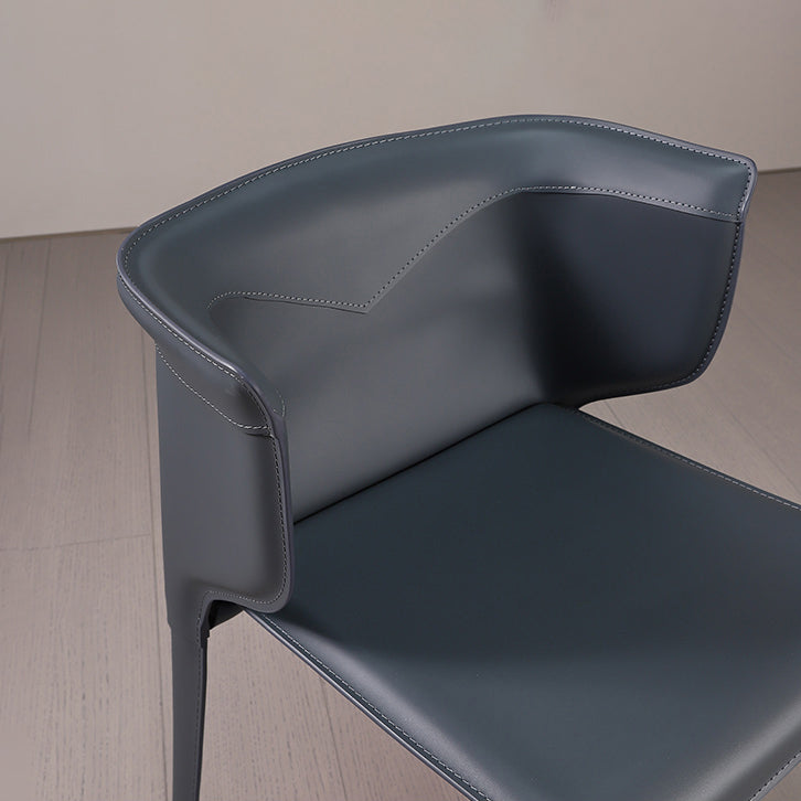 Faux Leather Contemporary Side Chair Matte Finish Home Dining Chair