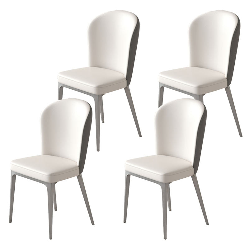 Contemporary Dining Side Chair Faux Leather Dining Side Chair for Indoor