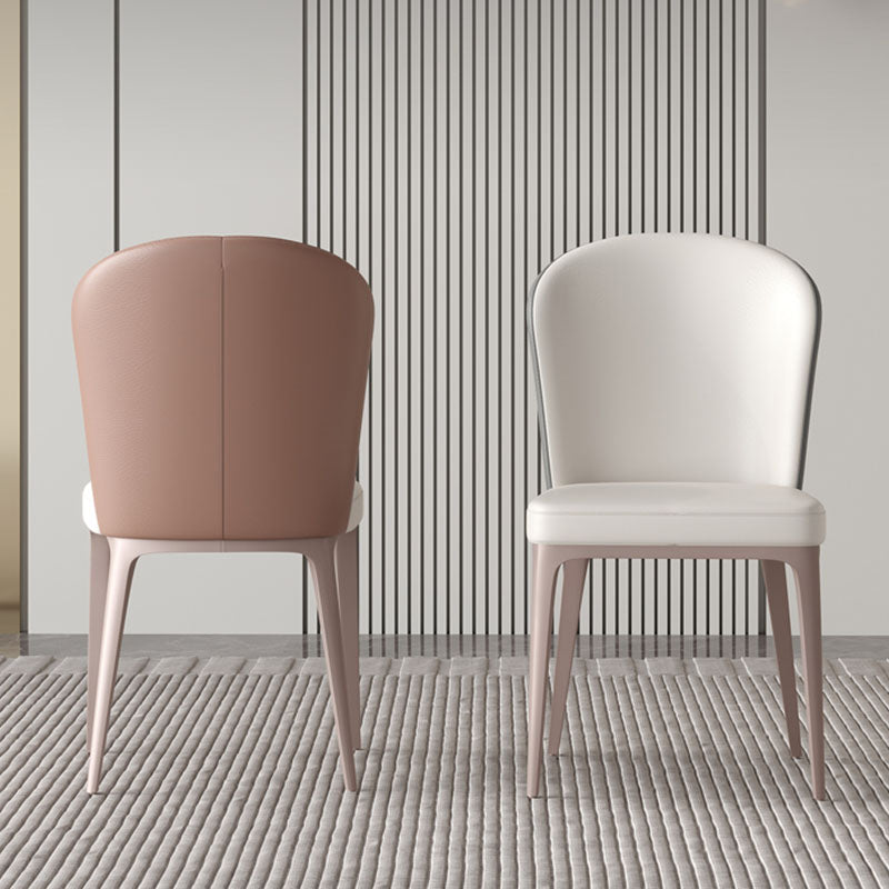 Contemporary Dining Side Chair Faux Leather Dining Side Chair for Indoor