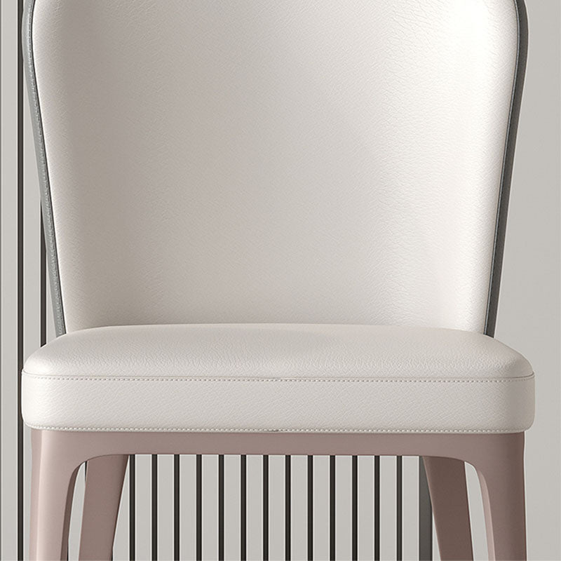 Contemporary Dining Side Chair Faux Leather Dining Side Chair for Indoor