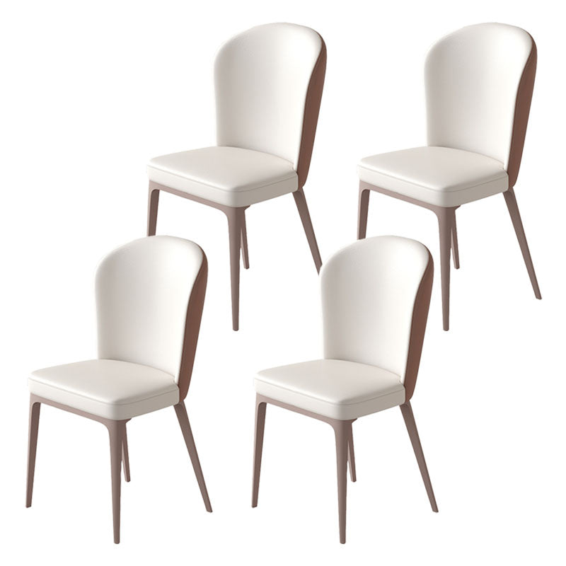 Contemporary Dining Side Chair Faux Leather Dining Side Chair for Indoor
