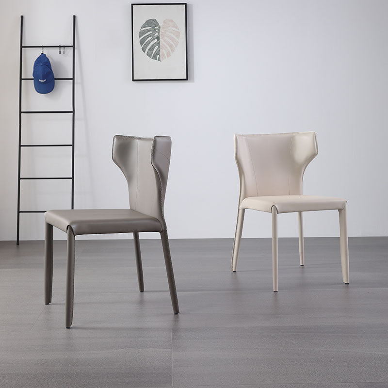 Modern Wingback Dining Chair for Kitchen Matte Finish Home Side Chair