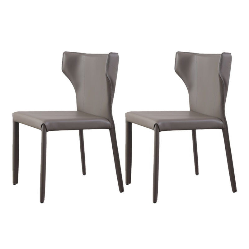 Modern Wingback Dining Chair for Kitchen Matte Finish Home Side Chair