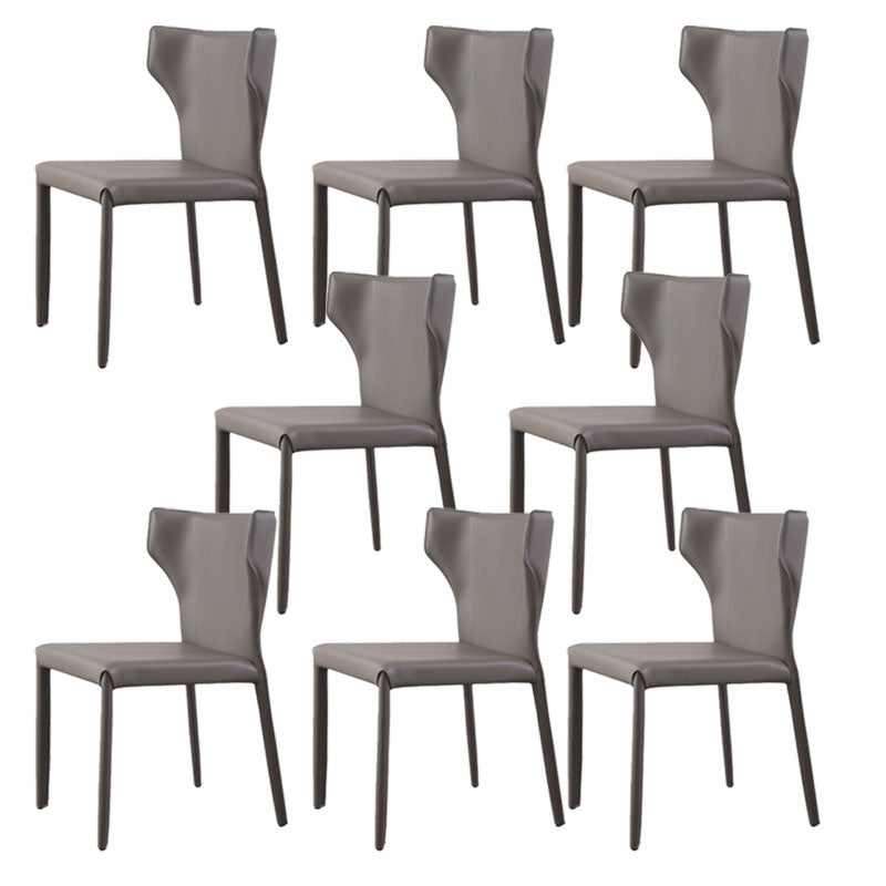 Modern Wingback Dining Chair for Kitchen Matte Finish Home Side Chair