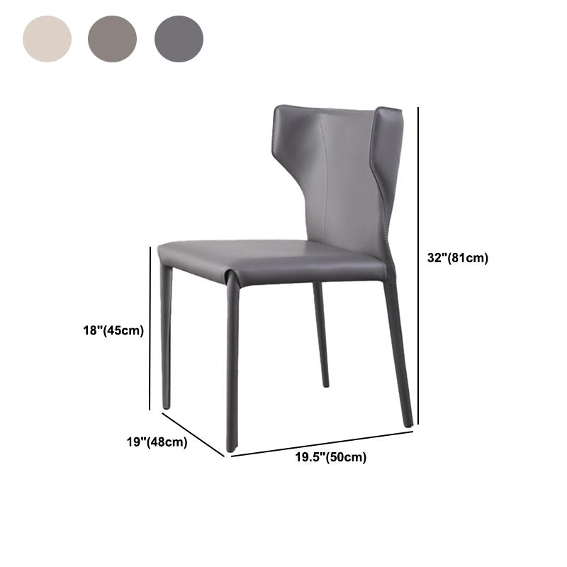Modern Wingback Dining Chair for Kitchen Matte Finish Home Side Chair