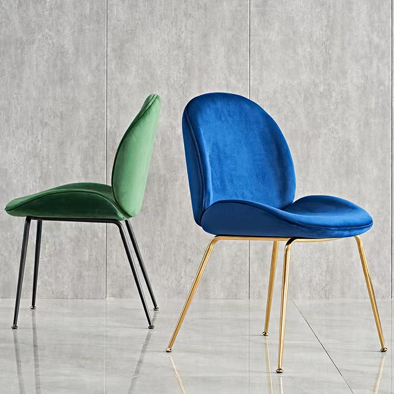 Glam Style Dining Chair Upholstered Dining Room Chair for Indoor