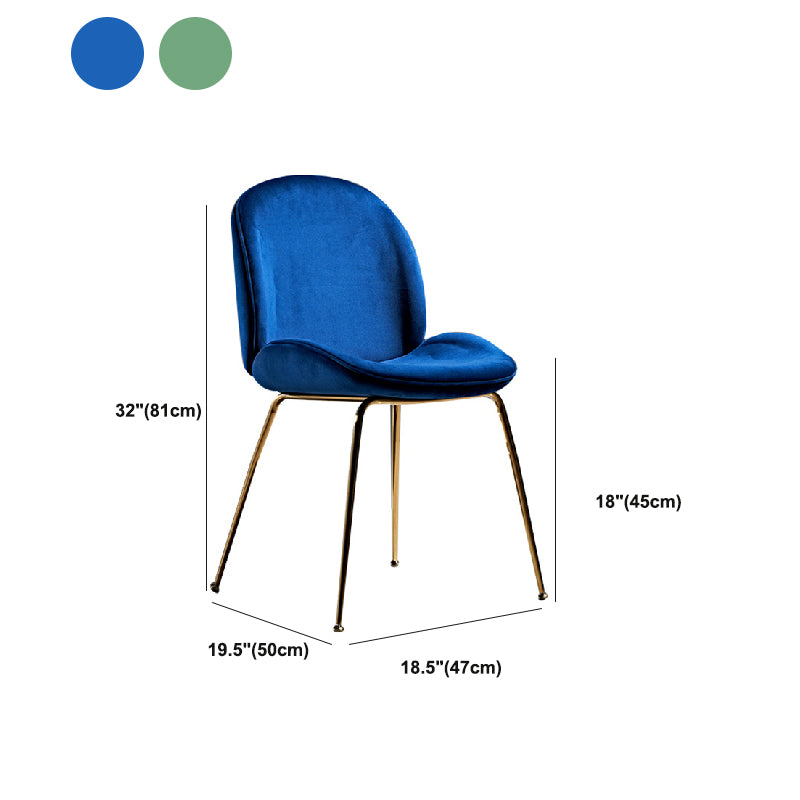 Glam Style Dining Chair Upholstered Dining Room Chair for Indoor