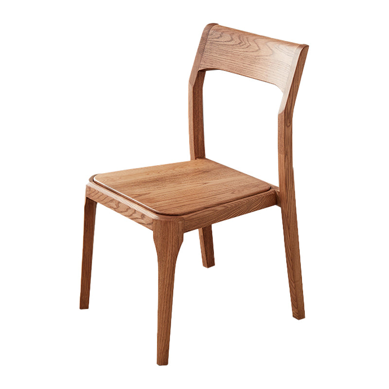 Contemporary Wood Dining Room Chairs Armless Open Back Dining Side Chair