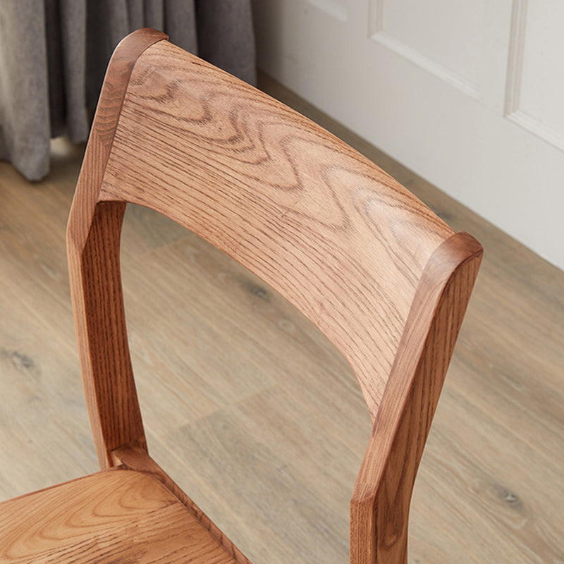 Contemporary Wood Dining Room Chairs Armless Open Back Dining Side Chair