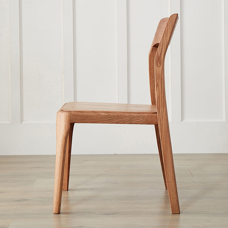 Contemporary Wood Dining Room Chairs Armless Open Back Dining Side Chair