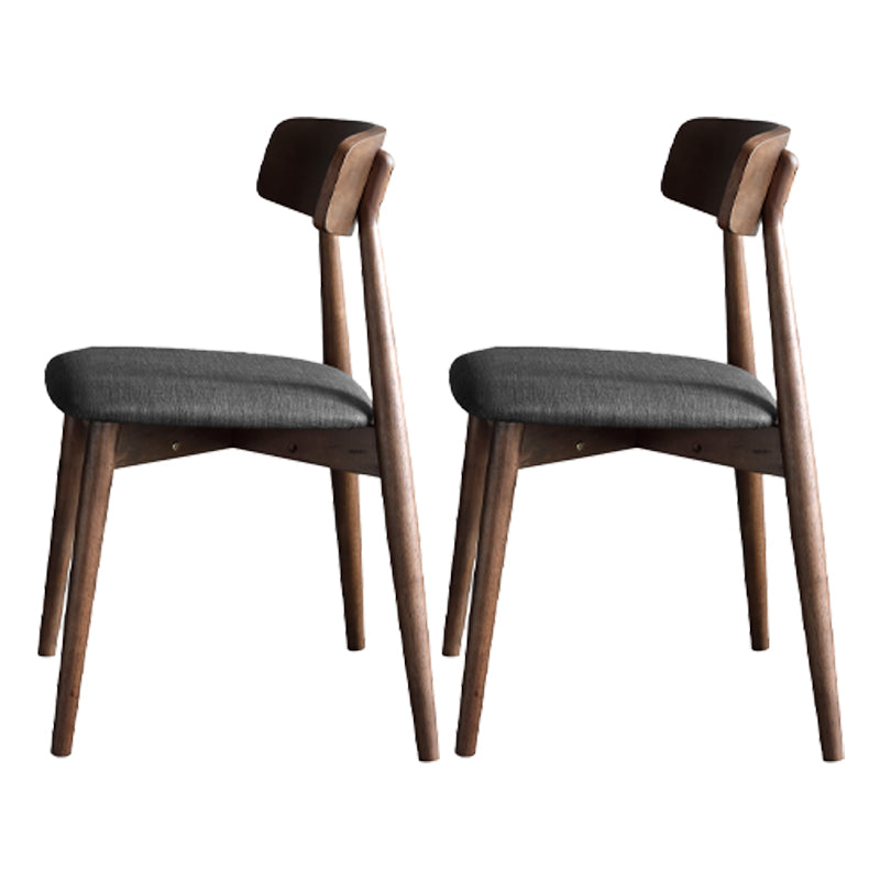 Contemporary Style Dining Chairs Open Back Dining Armless Side Chairs with Wooden Legs