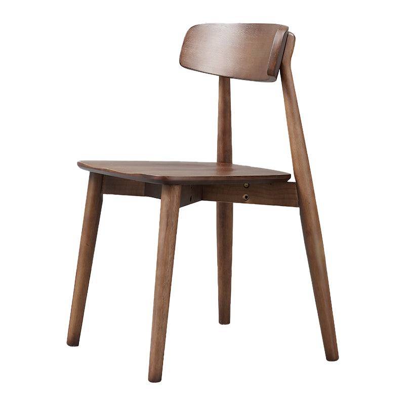 Contemporary Style Dining Chairs Open Back Dining Armless Side Chairs with Wooden Legs