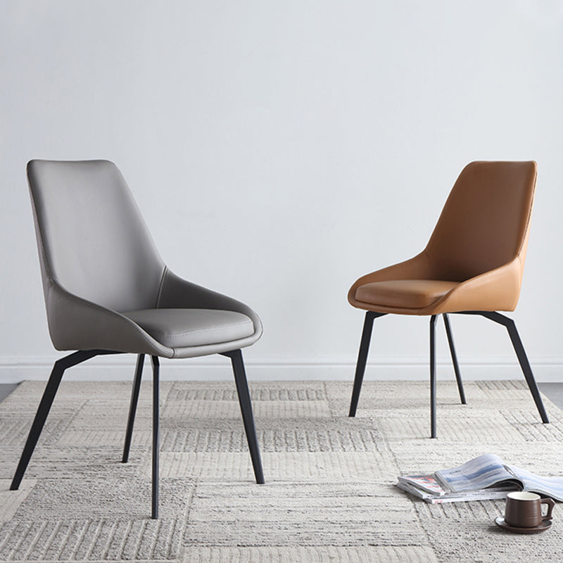 Contemporary Dining Chair Dining Arm Side Chairs for Kitchen with Metal Legs