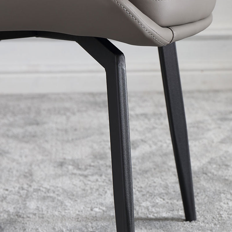 Contemporary Dining Chair Dining Arm Side Chairs for Kitchen with Metal Legs