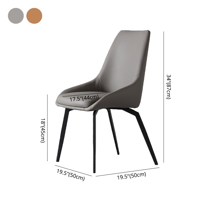 Contemporary Dining Chair Dining Arm Side Chairs for Kitchen with Metal Legs