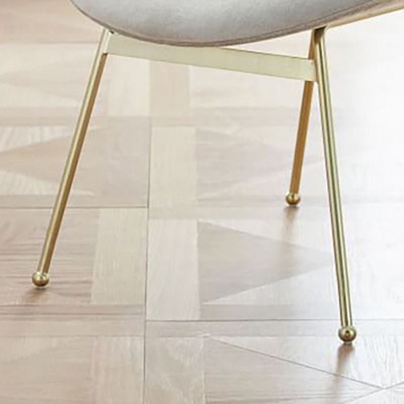 Glam Velvet Dining Room Chairs Metal Dining Armless Chair for Restaurant Use