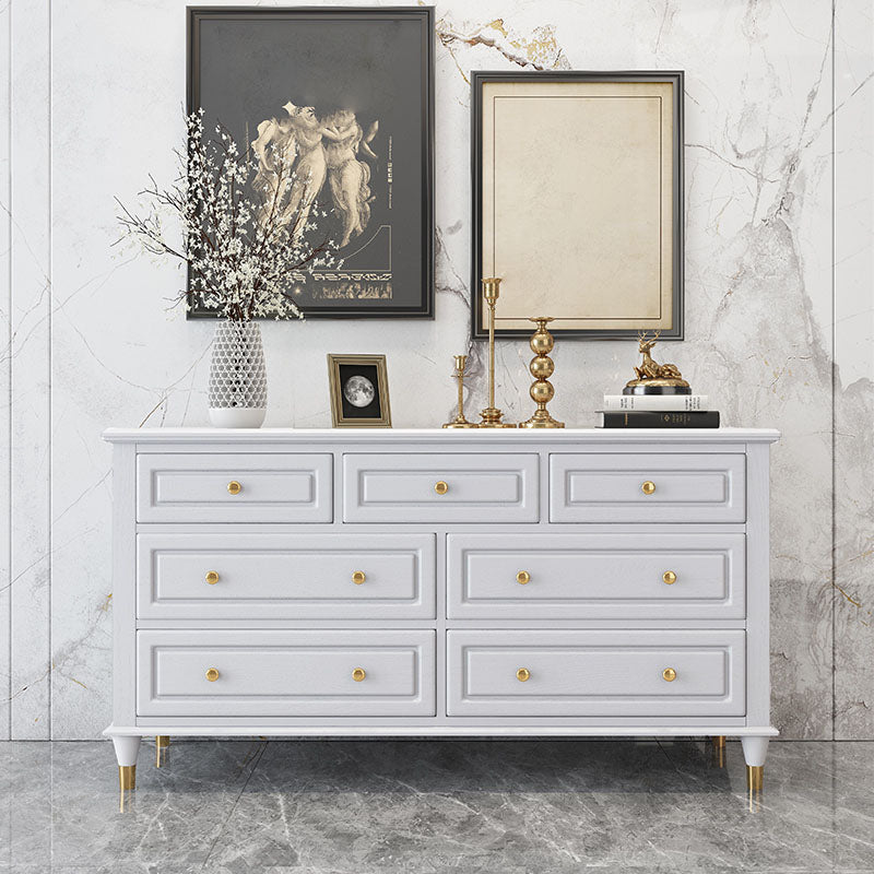 Glam Horizontal Storage Chest Bedroom 16.2" Wide Wooden Chest with Drawers