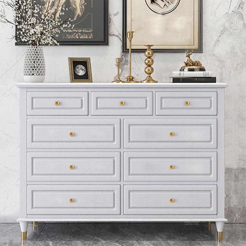 Glam Horizontal Storage Chest Bedroom 16.2" Wide Wooden Chest with Drawers