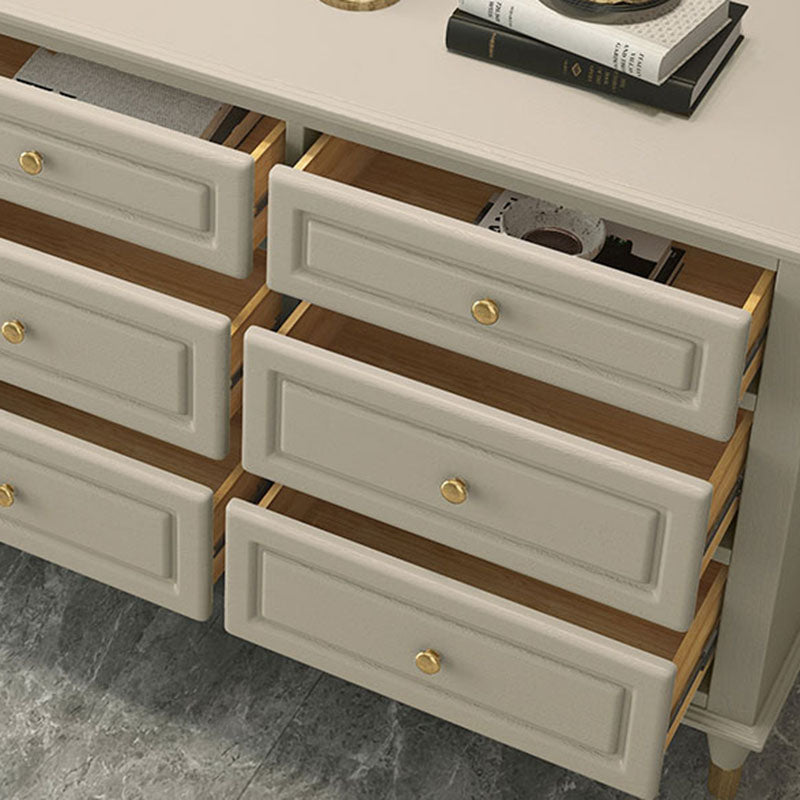 Glam Horizontal Storage Chest Bedroom 16.2" Wide Wooden Chest with Drawers