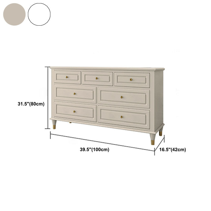 Glam Horizontal Storage Chest Bedroom 16.2" Wide Wooden Chest with Drawers