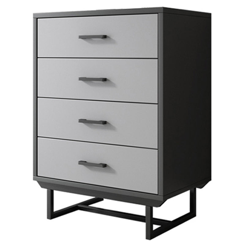 Glam Wooden Vertical Storage Chest Bedroom Chest with Drawers