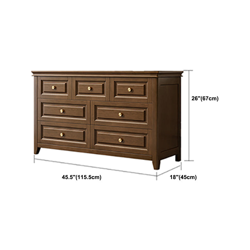 Traditional Dresser Solid Wood Storage Chest with 4/6/7 Drawers