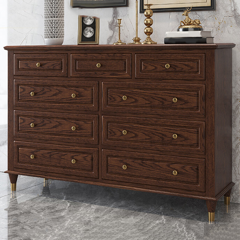 Glam Horizontal Storage Chest 16.2" Wide Bedroom Wooden Chest with Drawers