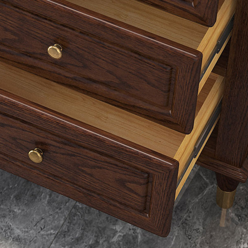 Glam Horizontal Storage Chest 16.2" Wide Bedroom Wooden Chest with Drawers