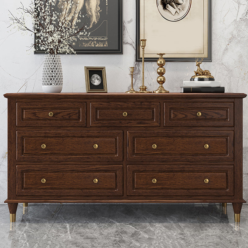 Glam Horizontal Storage Chest 16.2" Wide Bedroom Wooden Chest with Drawers