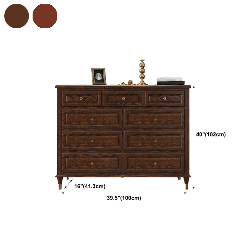 Glam Horizontal Storage Chest 16.2" Wide Bedroom Wooden Chest with Drawers