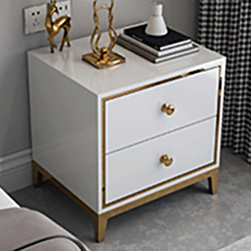 Bedroom Glam Wooden Storage Chest Vertical Chest with Drawers