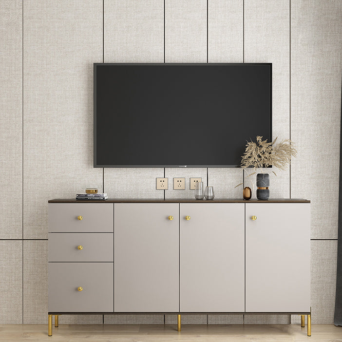 Glam Manufactured Wood TV Stand Bedroom TV Cabinet with 3 Drawers